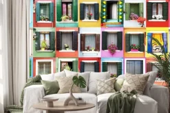 Naklejka: Finestre di colorate burano