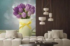 Naklejka: Fioletowe tulipany