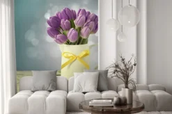 Naklejka: Fioletowe tulipany