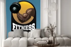 Naklejka: Fitness symbolem ilustracji