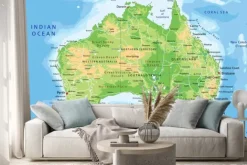 Naklejka: Fizyczna mapa australii