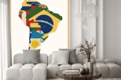 Naklejka: Flagi ameryki południowej