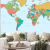 Naklejka: Flat colors world map