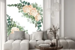 Naklejka: Floral background with grapes