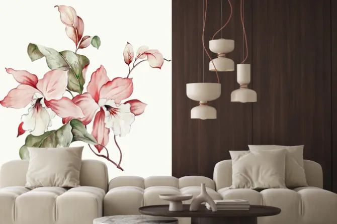 Naklejka: Flowers watercolor illustration.manual composition.big set watercolor