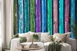 Naklejka: Fondo legno colorato