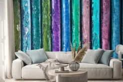 Naklejka: Fondo legno colorato