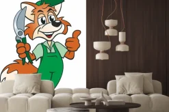 Naklejka: Fox ogrodnik