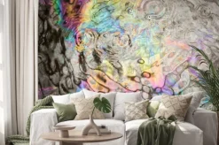 Naklejka: Fuel oil on water pond