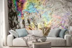 Naklejka: Fuel oil on water pond