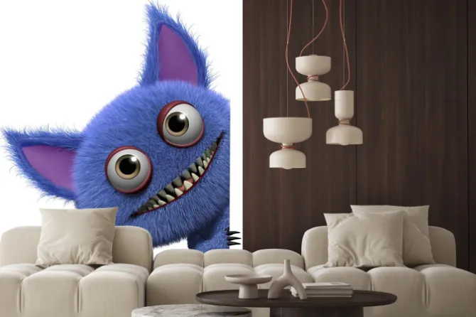 Naklejka: Futrzany gremlin