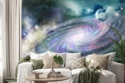 Naklejka: Galaktyka spiralna w uniwersum