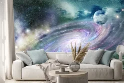 Naklejka: Galaktyka spiralna w uniwersum