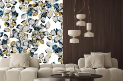 Naklejka: Gałązki z liśćmi w akwareli