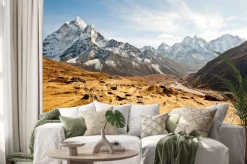 Naklejka: Głęboka dolina w górach himalaya