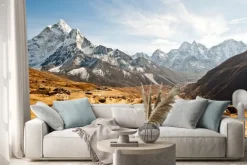 Naklejka: Głęboka dolina w górach himalaya