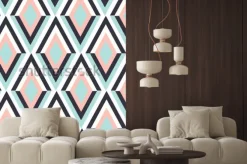 Naklejka: Geometria zig zag wektor wzór. etniczne bezszwowe ornament. abstrakcjonistyczny