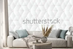 Naklejka: Geometryczna abstrakcja w bieli