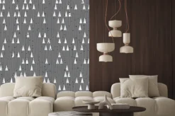 Naklejka: Geometryczna retro szwu.