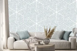 Naklejka: Geometryczne heksagony w paski