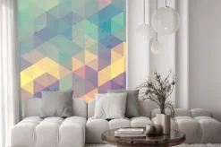 Naklejka: Geometryczne tło z grunge tekstury. retro tapety