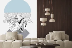 Naklejka: Geometryczny druk artystyczny, abstrakcyjny nowoczesny i modny