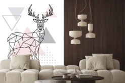 Naklejka: Geometryczny jeleń