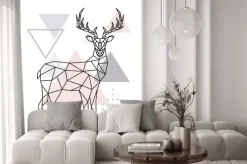 Naklejka: Geometryczny jeleń