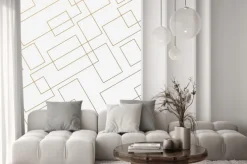 Naklejka: Geometryczny wektor wzór, powtarzając cienki liniowy kwadratowy