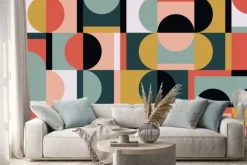 Naklejka: Geometryczny wzór bauhaus