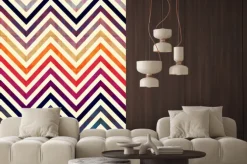 Naklejka: Geometryczny wzór chevron w pastelowych kolorach