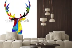 Naklejka: Głowa jelenia