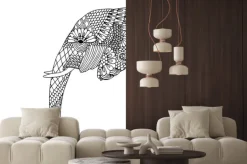 Naklejka: Głowa słonia