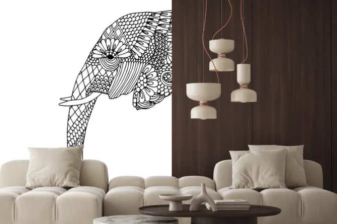 Naklejka: Głowa słonia