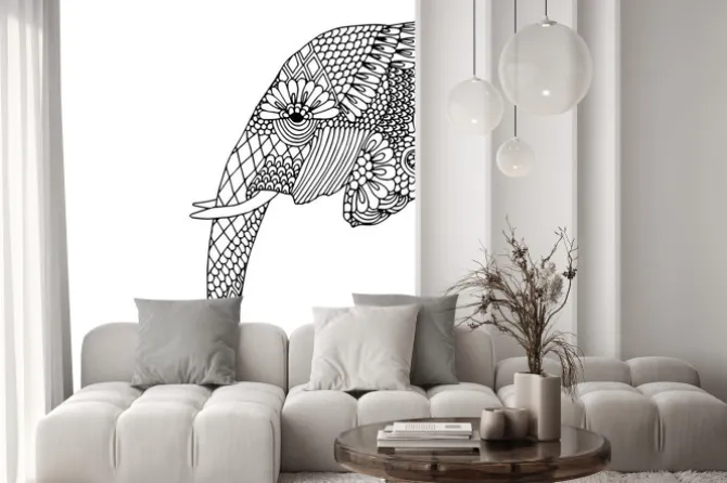 Naklejka: Głowa słonia