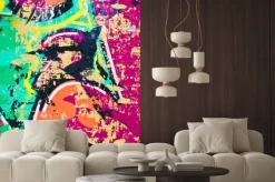 Naklejka: Grunge kolorowe tło metalu