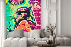 Naklejka: Grunge kolorowe tło metalu