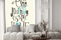Naklejka: Grunge motywacyjny inspirujące plakat z cytatem o journe