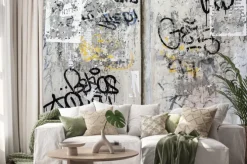 Naklejka: Grunge tekstury tła ściany w bangkoku