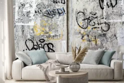 Naklejka: Grunge tekstury tła ściany w bangkoku