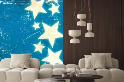 Naklejka: Grunge tle gwiazd