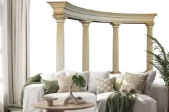 Naklejka: Grupa wejściowy z kolumnami w stylu klasycznym na białym. 3