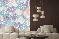 Naklejka: Góry bez użycia deseń. zabawa góry żartują ilustrację. ilustracji