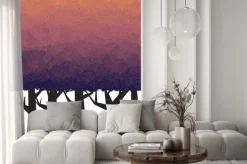 Naklejka: Gęsty las w czasie zmierzchu