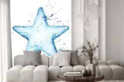 Naklejka: Gwiazda z wody powitalny samodzielnie na białym tle