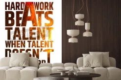 Naklejka: Hard work beats talent when talent doesnt work hard. motivational