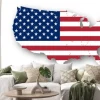 Naklejka: High resolution map of the usa with american flag. you can easily