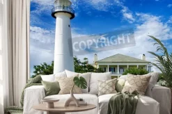 Naklejka: Historic lighthouse landmark and welcome center in biloxi, mississippi