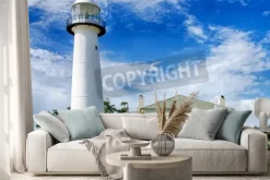 Naklejka: Historic lighthouse landmark and welcome center in biloxi, mississippi