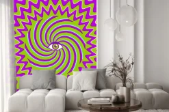 Naklejka: Hypnotic retro plakat